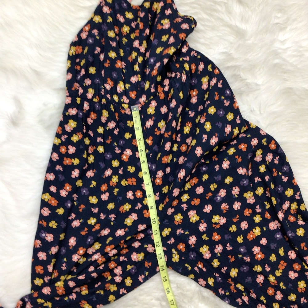 Madewell Smocked Floral Culotte Crop Wide Leg Jumpsuit Flowers Straps 2 - Picture 2 of 12